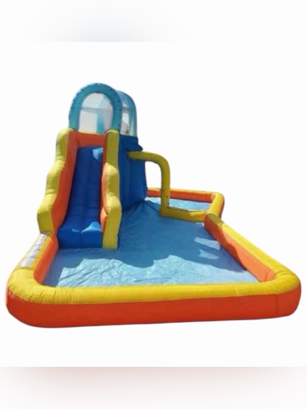Blue/Yellow/Orange Colorful Inflatable Water Slide & Splash Pool